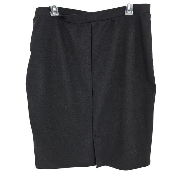 Cato Black Gold Sequin Knee Length Pencil Skirt 14/16W Glam Old Money Opulent - Picture 3 of 8